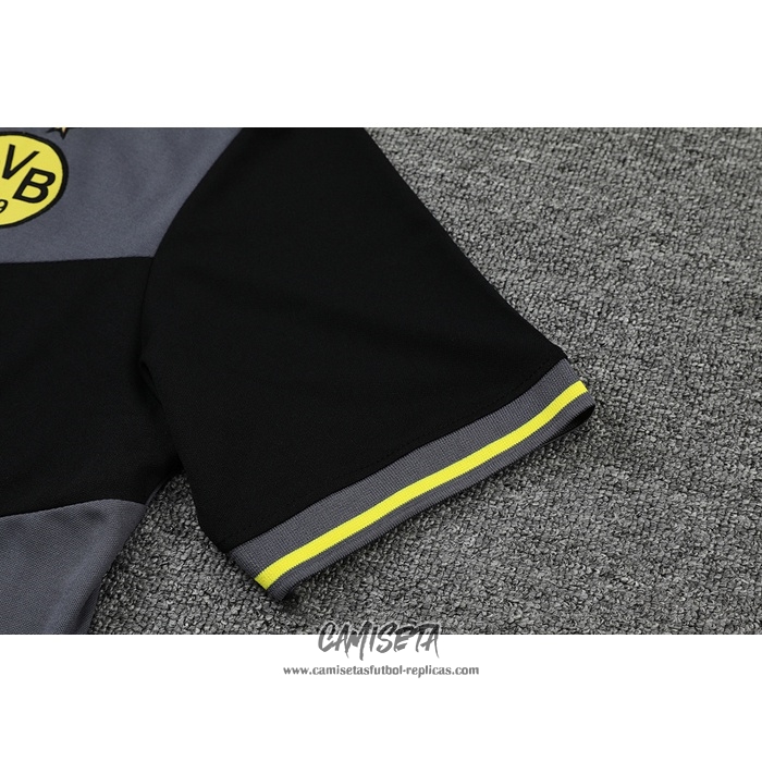 Camiseta Polo del Borussia Dortmund 2022-2023 Gris y Negro